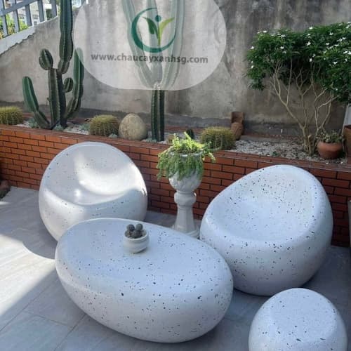 Chậu Cây Xanh Sài Gòn – Xưởng Sản Xuất Bàn Ghế Đá Mài Terrazzo Theo Yêu Cầu